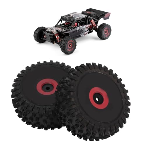 RC Wheels RC Rubber Tires Set 1/12 RC Car Tires 12mm Hub Wheel Rims Remote Control Tires Wheel On Road RC Tires for WLT124016 1/12 RC Vehicle Touring Car RC Buggy