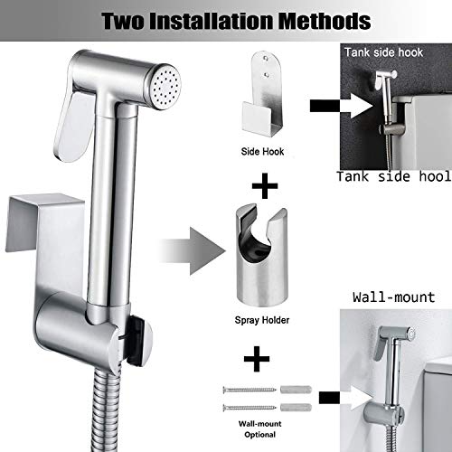 Handheld Bidet Sprayer - Bidet Accessories Toilet Stainless Steel Shower Attachment for Bathroom Sink or Toilet