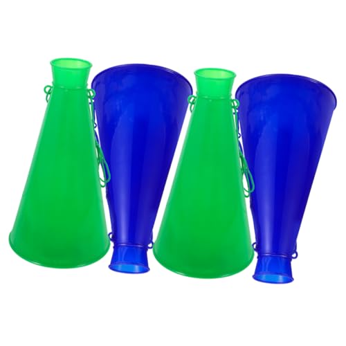 Abaodam 4Pcs Cheer Megaphone Party Horn Bright Color Football for Concerts Sports Events and Celebrations Safe Party Accessories