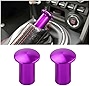 AICEL Turn Knob Drift Button, 2 Pcs E-Brake Handle Handbrake Emergency Cover, Hand Spin Turn Lever Knob Lock Button, Aluminum Replacement Car Accessories Compatible with GT86, FRS, BRZ (Purple)
