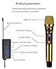 Deeke Handheld Wireless Microphone, Rechargeable UHF Microphone, Gold 2 MIC, Can imitate 4 types of Wireless Mic for Large Stage Singing Karaoke Wedding DJ Party Speech Church Class Use PA System #3