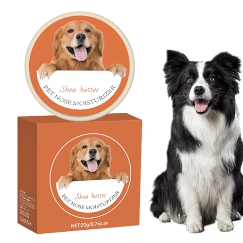 Uozonit Hidratante para La Nariz De Perros,Mantequilla de Crema curativa para Nariz de Perro – Crema Nasal para Perros de 20g, humectante Nasal Natural Seguro para lamer, previene la Pata Nasal Seca
