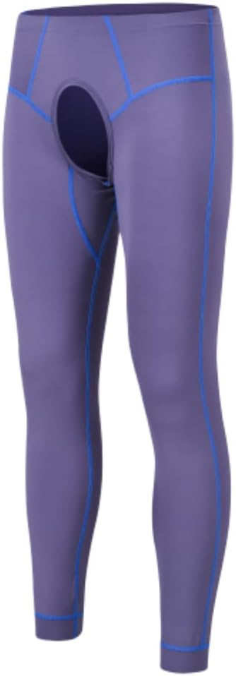 Mens Compression Pants Base Layer Athletic Leggings Tights Cool Dry Front Opening Workout Sports Gym Running Yoga Pant