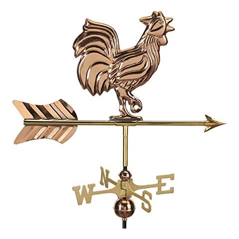 Good Directions 802PG Rooster Weathervane with Pole Cover