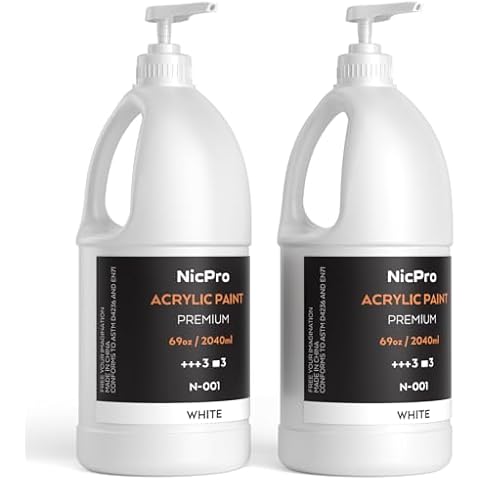 Nicpro White Acrylic Paint Set 2 Pack Cover