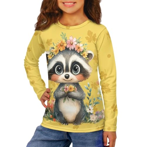 Image of Long Sleeve Shirts for Girls Winter Tops 3-16t Cartoon T Shirts for Fall Clothes
