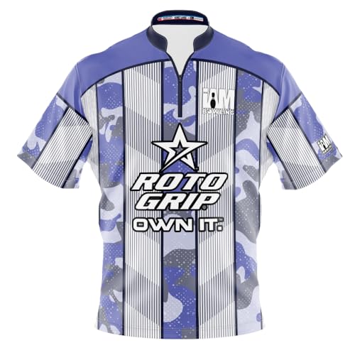 Logo Infusion I AM Bowling Jersey Short Sleeve Sash Collar 2327-RG1 Made in USA ROTO GRIP1 (US, Alpha, 3X-Large, Regular, Regular, Multi)