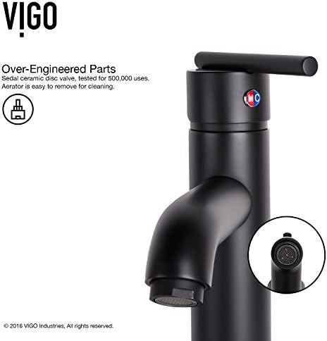 Vigo Gray Onyx Glass Vessel Bathroom Sink And Seville Vessel Faucet With Pop Up Matte Black Amazon Com