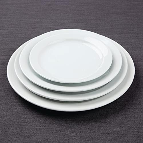 Olympia CF362 Athena Hotelware Narrow Rimmed Plate - 205mm 8" (Box 12), White