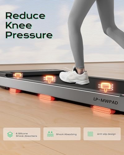 Image of LET'S Play Mini Walking Pad 3HP Peak | Under Desk Treadmill for Home with Extra Wide Surface, 8% Manual Incline, 110kg Max Weight with Remote | Ready to Use, No Assembly