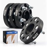 Orion Motor Tech 5x4.5 Hub Centric Wheel Spacers, 1' Black Wheel Spacers with M12x1.5 Studs Compatible with Honda Accord Honda Civic Honda CRV Acura RSX Acura TL, 64.1mm Bore Wheel Spacer Kit, 4pcs