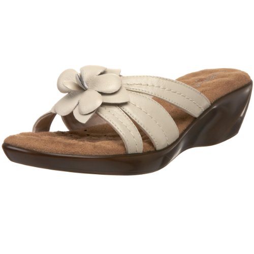 Walking Cradles Women's Cali Flowered Slide Sandal,Bone Nappa,9 M Us #TOP2