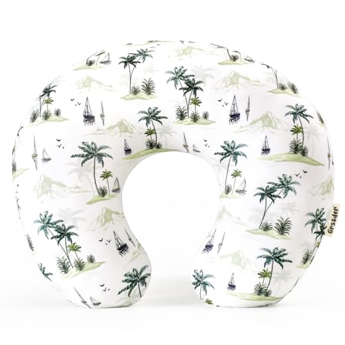 Image of GRSSDER Nursing Pillow Cover Stretchy Minky Removable Nursing Covers for Breastfeeding Pillows, Ultra Soft Comfortable Slipcover for Boy and Girls, Sunny Holiday