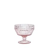 Fortessa Archie Glass Footed Dessert Bowl, 10 Ounce, Pink