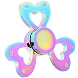 STRESS SPINNER Rainbow Heart Shape Fidget Tri Hand Spinning Finger Toy Stocking Stuffer for ADHD EDC Focus Relieves Anxiety and Boredom (Style 15)