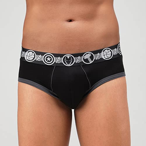 Image of Zoiro Men Cotton Blend Printed Marvel Brief Pack of 2 |Colours May Vary