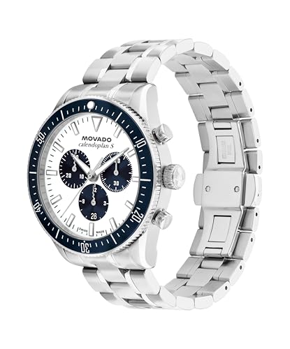 Image of Movado Heritage Calendoplan S Men's Watch, 42mm Swiss Quartz Chronograph, Sport Luxury Fashion Timepiece