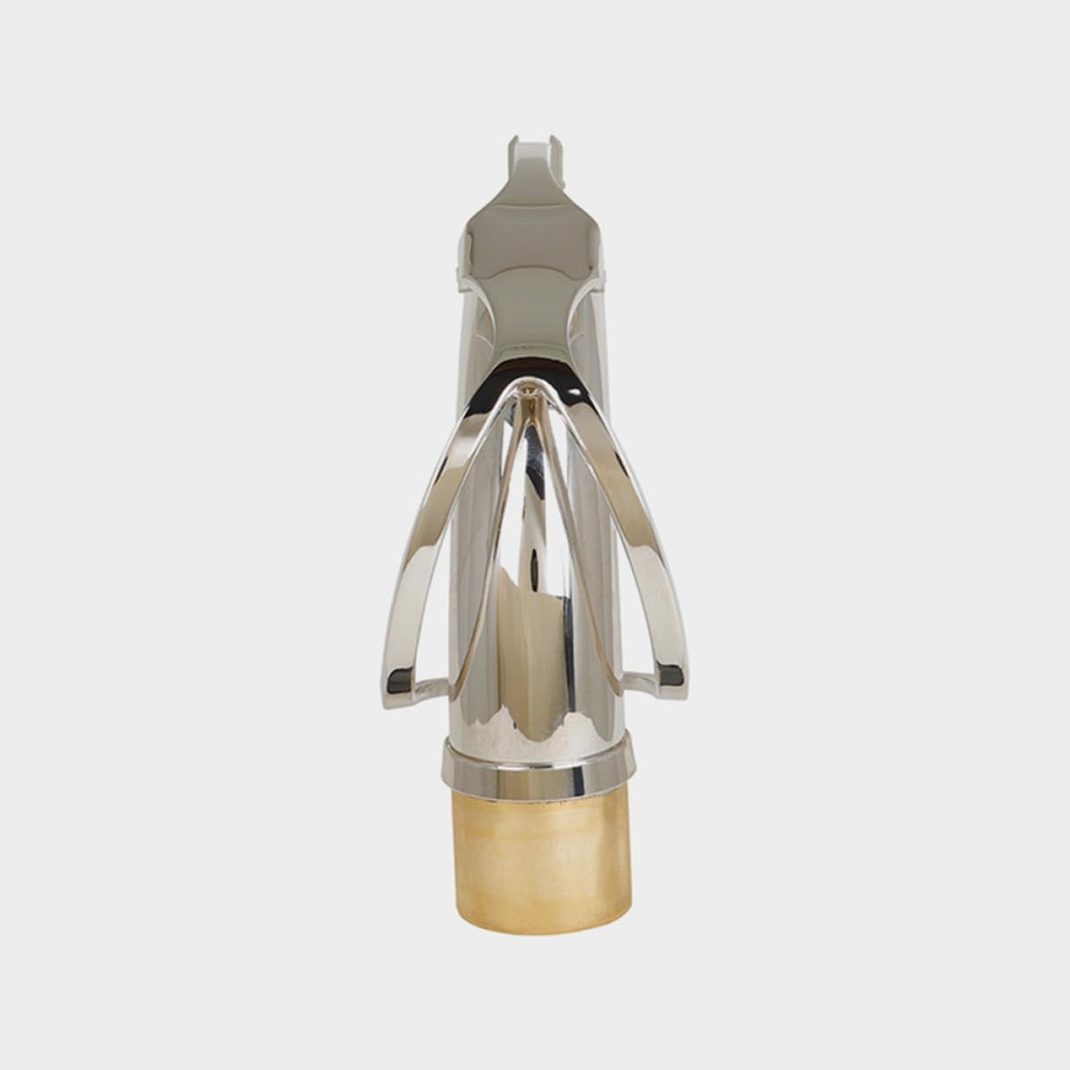 Zerodeko Collo Sassofono Tenore in Ottone Argentato Curvo Ergonomico Sostituzione Manico per Sax Tenor B-flat Accessorio Resistente e Facile da Installare