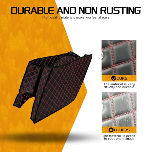 Forros de alforjas estiradas y extendidas de 5'' con costura roja para Harley Touring Road King Road Glide Street Glide Electra Glide 2014-2023 miniatura 5