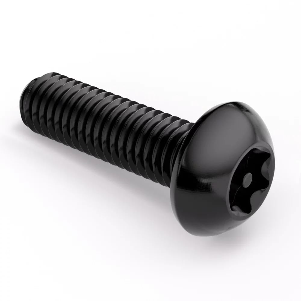 M3 M4 M5 M6 M8 M10 Lega Nera 10,9 Acciaio Torx Testa Pulsante Torx Viti Bulloni (100,M6 x 1.0 x 16mm)