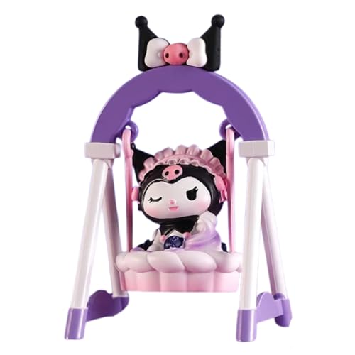 Image of FUNFOB Kuromi Action Figure Height-10cm Collectible for Fans PVC Multicolour | Kuro Swing - Purple Ball