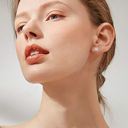CUOKA MIRACLE Starfish Studs Sea Star Earrings Opal Stud Earrings 925 Sterling Silver Ocean Starfish Earrings Beach Stud Hypoallergenic Earrings Tiny Small Earrings Gifts for Women Girls4