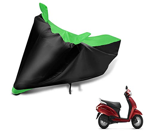 Image of Auto Hub Scooty Cover Compatible with Activa 125 with Mirror Pocket, Dustproof, Heat Resistant, Triple Stitched, Activa 125 Scooty Cover- Black, Green