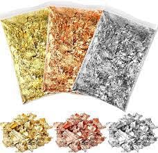 9g/3pack Glitter Foil Flake Resin Epoxy Mold Art Decoration Non-Fading Golden Foil for Resin Jewelry Making Nail Art Crafts Slime Making Filler Golden Foil Filler | Ask-VARKWALA-image-21