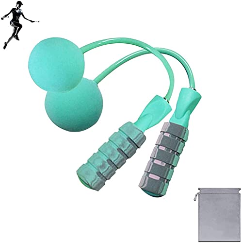 Benvo Weighted Jump Rope Without Rope Skipping Rope No Line Speed Rope Cordless For Fitness Workout Anywhere Ropeless Bod Rope for Exercise Training Body Build- Mint Green