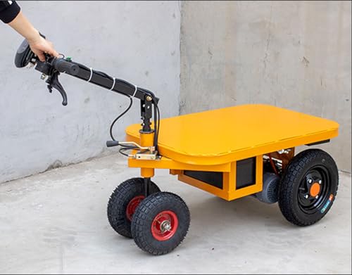 Elektryczny składany wózek na platformie, nośność 600 kg, przenośna, wytrzymała platforma na kółkach do łatwego transportu i podnoszenia, idealny do użytku domowego i magazynowego