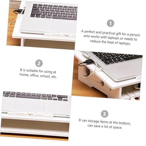 Soporte para Laptop y Enfriador Portátil Blanco miniatura 3