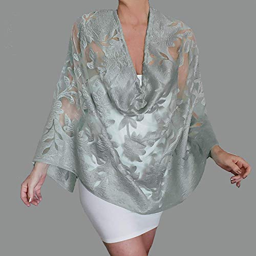 silver shawl with sleeves