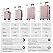 yonsly Koffer Suitcase Set, Trolley Reisekoffer, Rollkoffer Handgepäck, Kofferset, Gepäckset mit 4 Rollen 360°, Hartschalenreisekoffer, Zahlenschloss, Weicher Gummigriff (4er Set, S,M,L&XL, Roségold)