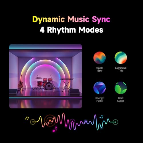DREAME RGB IC LED Light Strip, 4-in-1 Technology Music Sync Color Changing Lights, 60 LEDs/m High Density Bright DIY 50 Segments, Works with Matter Alexa Google Home, Waterproof for Home Party Deco - image 6