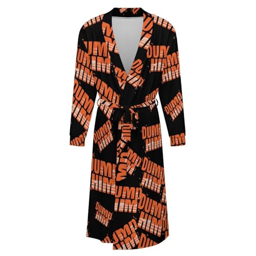 Dump Him Soft Robe Long Sleeve Bathrobes V Neck Sleepwear Spa Robes with Belt Men Woman4