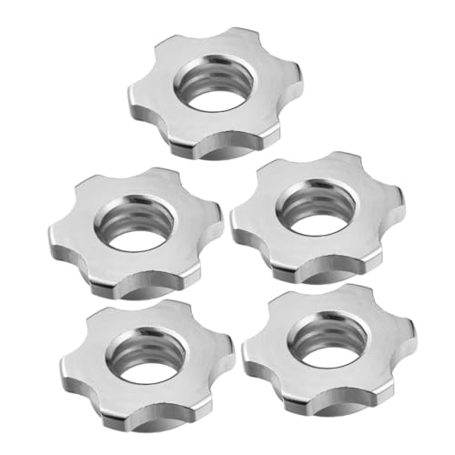 NAMOARLY Dumbbell Barbell Lock Nuts 5pcs Anti-Slip Nut Collars Compatible Barbells