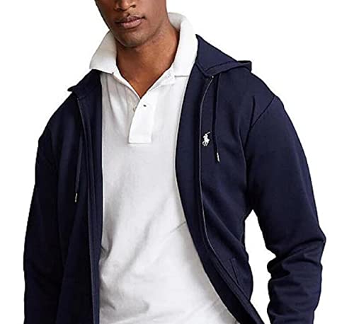 Polo Ralph Lauren Big&Tall Double Kint Full Zip-Front Hoody Sweatshirt Navy 3LT, 3X-Large Tall3
