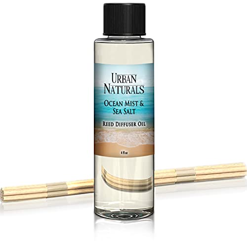 Image of Urban Naturals Ocean Mist & Sea Salt Scented Oil Reed Diffuser Refill | Includes a Free Set of Reed Sticks! 4 oz.