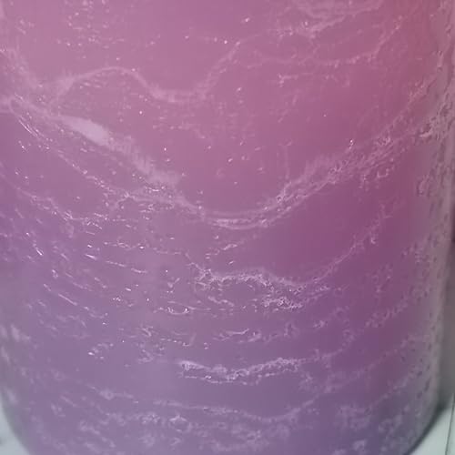 Image of CANDLE CHOICE Real Wax Battery Operated Flameless Candles with Remote Automatic Daily Cycle Timer Realistic Flickering Electric LED Pillar Wedding Party Holiday Decoration 3 Pack Rustic Texture Purple