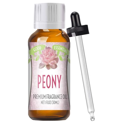 Good Essential Professional Peony Fragrance Oil 1 fl oz (30ml) - Peony Scent for Diffuser, Candles, Soaps, Lotions, Perfume Candle & Soap Making Oil