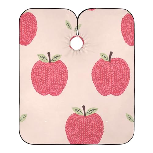 BOESI Graffiti Apple Pattern Barber Shawl, Waterproof Haircut Shawl, Haircut Salon Apron, Shaving Bib, 55 x 65 inches