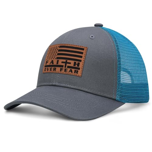 Image of Jesus Hat Christian Gifts for Men American Flag Hats Faith Over Fear Hat Fathers Day Christmas Birthday Gifts for Friend
