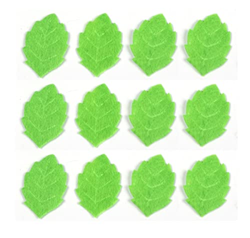 Image of YYCRAFT Pack of 120PCS Felt Green Leaf St. Patrick's Day Appliques /Craft,Lime