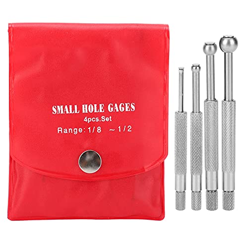 ANKROYU 4 Pcs 3 to 13mm Hole Bore Gauge, Ball Inner Hole Gauge Tool, Ball Telescopic Gauge with Non Slip Handle, Ball Hole Gauge Tool for Measuring Hole Slit