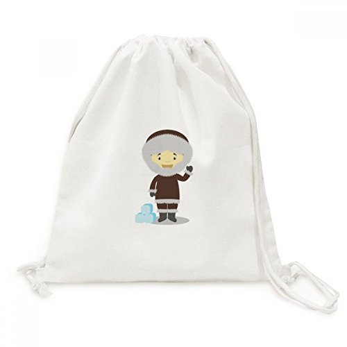 Sac à dos cordon Groenland en toile avec fermeture coulissante