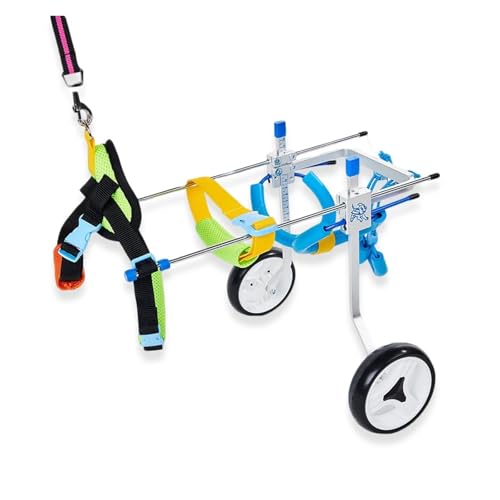 Pet Dog Wheelchairs Aluminum Rehabilitation Cart Scooter Hind Disabled Anti-shock Aiding Vehicle General Assisted Weak