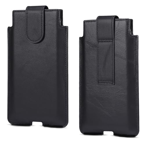 Phone Holster Case Compatible with Galaxy S24/S23/S22/S21/S20 Ultra Note 20 Ultra Cell Phone Holster, Premium Genuine Leather Pouch Holster Case With Belt Loop Compatible with Huawei Mate 20X Funny Pa