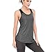 MeetHoo Débardeur de Sport Femmes, Tank Top Sleeveless Shirt sans Manches Maillot Séchage Rapide Respirant Tee Shirt Maillot de Corps pour Sports Jogging Fitness Gym (Gris, S)