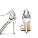 DREAM PAIRS Lace Up High Heels Stilletos Heels for Women Strappy Gladiator Open Square Toe Fashion Dressy Wedding Bridal Pumps Sandals, Size 9, SILVER-PAT, SDHS2403W