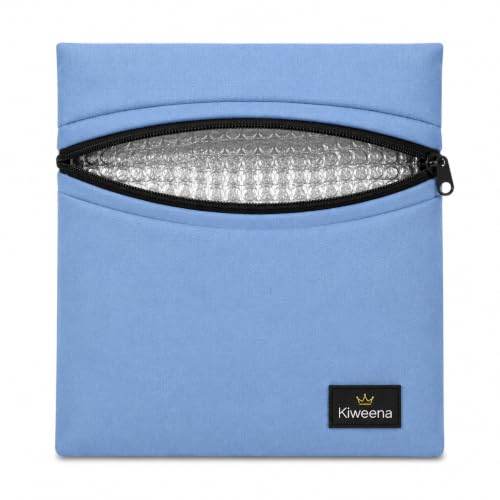 Image of Insulated Lunch Pouch for Office, School & Travel | Thermal Tiffin Bag with Aluminium Foil Lining | Leakproof, Lightweight & Reusable Lunch Organizer for Men, Women & Kids (Sky Blue)